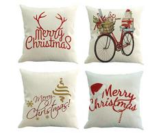 XIECCX Kissenbezüge, natürliches Leinen, Baumwolle, Frühling, Blumen und Vögel, Sommer, Blätter, Dekoratives quadratisches Kissen mit Reißverschluss, für Sofa, Bett, Veranda, Garten, Büro, Auto, 18 x 18 cm, 4 Stück 18x18 Inch Afrikanische Ethnik