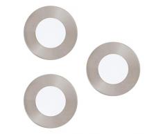 EGLO Einbauleuchte, Metallguss, Integriert, 2.7 W, nickel-matt, 3 Einheiten