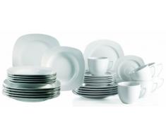 Mäser, Serie Villa Weiss, Kombiservice 30-teilig, Porzellan Geschirr-Set für 6 Personen