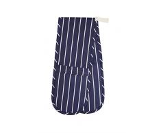 Kitchen Craft Doppelter Ofenhandschuh, blau gestreift