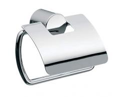 Emco Rondo 2 Toilettenpapierhalter, chrom, Klopapierhalter, mit Deckel, Rollenhalter, Wandmontage - 450000100
