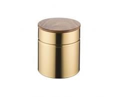 Typhoon Modern Küche Metallic Medium Vorratsdose, Stahl, Gold, 13,5 x 13,5 x 15,8 cm