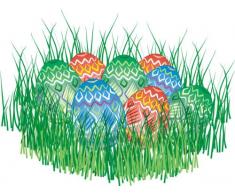 INDIGOS 4051719809121 Wandtattoo ME137 schÃ¶ne Eier Ostern Hase Rasen Wiese 40 x 30 cm