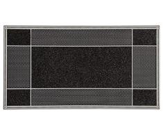 CarFashion PUR|EnduraClean Design Fussmatte - Schmutzfangmatte – Sauberlaufmatte – Eingangsmatte für Innen und Aussen, TPE-VC 100% Nachhaltig, Anthrazit Farbene Oberfläche, 117 x 59 cm