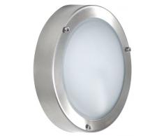 Smartwares 5000.321 Shannon Außenleuchte – Wand-/Deckenleuchte – Edelstahl und Glas – E14 Sockel