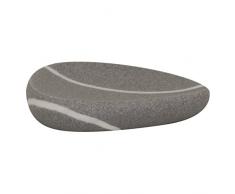 MSV Seifenschale Steinoptik dekorative Badausstattung Seifenablage Zen Maße: 12 x 10 x 2 cm