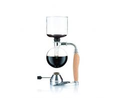 Bodum K11863-109 MOCCA Vakuum-Kaffeebereiter, 4 Tassen, 0.5 l mit Gasbrenner Edelstahl
