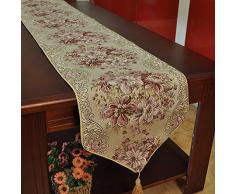 Hiendure®Goldene Tischläufer mit Quaste (28*180cm, rot)