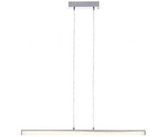 Brilliant Irita LED Pendelleuchte Balken 100cm Fernbedienung dimmbar RGB Farbwechsel chrom 1200 Lumen, LED integriert