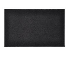 deco-mat Eco Uni Fußmatte mit Rand rutschfest und waschbar – Fussabtreter aus 100% Recyclingmaterial – Schwarz 75 x 120 cm