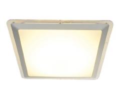 Naeve Leuchten LED Deckenleuchte 24x LED / total 12 W / 3000 K / 950 lm / Energieeffizienzklasse A inklusive Treiber / 100-240 V 50-60 Hz / Lebensdauer LED bis zu 10,000 h / 35 x 35 x 8 cm / Material Metall / Kunststoff, silber