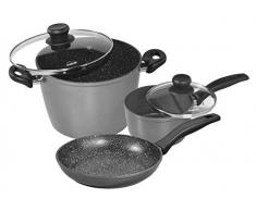 STONELINE® 5-teiliges Kochtopfset, mit hochwertiger Antihaftbeschichtung, induktionsgeeignet