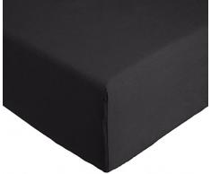 AmazonBasics Everyday Spannbetttuch aus 100%, Baumwolle, 90 x 200 x 30 cm - Anthrazit