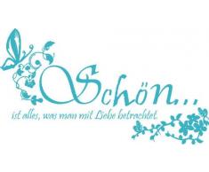 INDIGOS 4051719342116 Wandtattoo, Vinyl, tÃ¼rkis, 60 x 10 x 10 cm