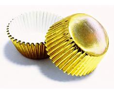 PME BC717 Goldene Backförmchen für Cupcakes, Mini-Format, Packung mit 45 Stück, Kunststoff, 7 x 7 x 3.8 cm, Einheiten