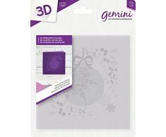 Gemini GEM-EF6-3D-YD Yuletide Dekoration 3D Präge Ordner 15.2 x 15.2 cm, Plastic, Transparent, 6 x 6-Inch