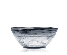H+H Alabaster Salatschüssel, Schwarz