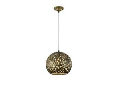 Trio Leuchten Pendelleuchte, Metall, Altmessing, 33 x 33 x 150 cm