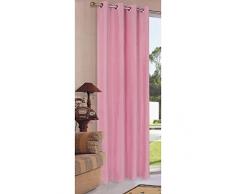 Vorhang Blickdicht Schal, Matte unifarbene Gardine mit Ösen. Material aus Microsatin Micofaser-Gewebe. 245x140, Pink, 20405