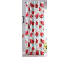 Gardinenbox Vorhang Schal Blickdicht verdeckte Schlaufen Universalband Digitaldruck Melone 245x140 (Höhe x Breite cm), 20490ep