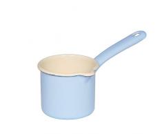 Riess - Schnabeltopf mit Stiel - Milchtopf - Emaille - blau - Ø 9cm - 0,5 Liter