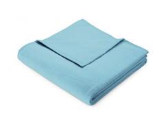 biederlack Decke, Baumwollmischung, Aqua, Einzelbett