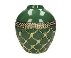 Vase - Feiner Steingut - Grün - 16x16x17,5cm