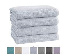 Great Bay Home Badetücher, 100% Baumwolle, schnell trocknend, strukturiert. Sehr saugfähig, Popcorn-Gewebe. Akazien-Kollektion, Baumwolle, Sterling Blue, Bath Towel (4-Pack)