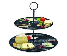 Etagere Porzellan Motiv Schiefer Käse