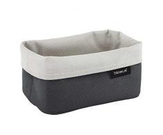 blomus 68894 Ara Korb, Stoff, sand-anthrazit, 14 x 9 x 9,8 cm