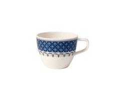 Villeroy & Boch Casale Blu Kaffeetasse, Premium Porzellan, blau/weiß, 250 ml
