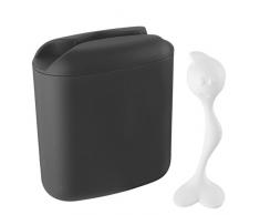 koziol Vorratsdose 500 g Hot Stuff, Kunststoff, schwarz mit weiß, 8.5 x 17 x 20 cm