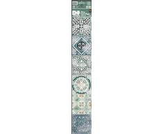 Plage Smooth - Tiles Fliesen Sticker Antico Evora [6 Bogen 15 x 15 cm x 5.90’’ ], Vinyl, Colorful, 15 x 0,1 x 15 cm