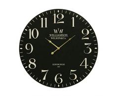 Premier Housewares Klassische Wanduhr, 60 cm, schwarz