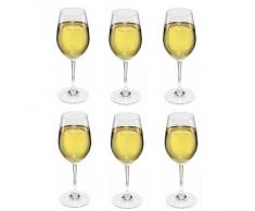 Viva Haushaltswaren - 6 x bruchfestes Weißweinglas 250 ml aus hochwertigem Kunststoff, edles Weingläser Set für Outdoor-Aktivitäten etc. (wie echtes Glas)