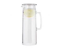 Bodum Biasca Infuser Kanne mit Filterdeckel, Glas, Transparent, 10 x 14 x 27 cm