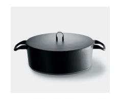 Alessi LA Cintura di Orione“ Ovale Cocotte aus emailiertem Gußeisen, Silber, 24 cm