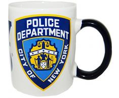 CityDreamShop New York Cops – NYPD Weiß Shield Kaffee Tasse Offiziell Lizenziert von New York Polizei