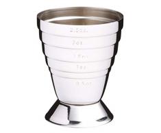 Bar Craft Barmaß Luxe Lounge aus Edelstahl in Silber, 12 x 17 x 22 cm