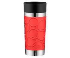 alfi 5635.202.035 Coffee To Go Trinkbecher isoMug Plus Soft, Edelstahl Feuerrot 0,35 l, Spülmaschinenfest, zerlegbarer Verschluss, 4 Stunden heiß
