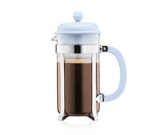 Bodum 1918-338B-Y19 CAFFETTIERA Kaffeebereiter mit Kunststoffdeckel, 8 Tassen, 1.0 l, Edelstahl, Glas