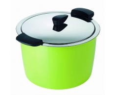 KUHN RIKON 30743 Thermokochgeschirr HOTPAN Kochtopf mit Deckel, grün, 5 Liter, 22 cm, dampfgaren, warmhalten, induktionsgeeignet, spülmaschinengeeignet, Edelstahl