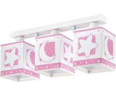 Dalber 63233S Deckenlampe 3L. Rosafarbener Mond Kinderzimmer Lampe Leuchte