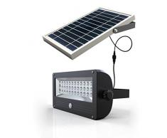 Brightsparksolar BS4103 120 W 1000 lm 24,25 x 12,5 x 92 cm alleinstehende Solarlampe mit Sensor aus Aluminium, grau