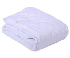 BONEX Bettdecke Steppbettdecke Micro 95 antiallergisch für Allergiker 100% Microfaser Mikrofaser Four Seasons ganzjährig 1200g 135 cm x 200 cm, weiß, 135x200 cm