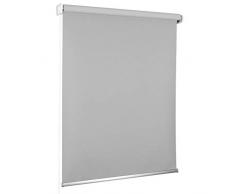 ROLLMAXXX Standard-Rollo Verdunkelungrollo Seitenzug Kettenzugrollo Tageslicht Sichtschutz (110 x 190 cm, Silver)