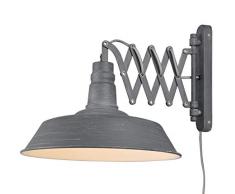 Trio Leuchten Wandleuchte Detroit 205300178, Metall Betonfarbig, exkl. 1 x E27