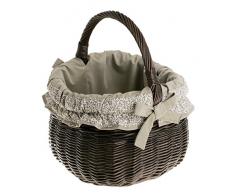 e-wicker24 Einkaufskorb aus Weide, Korb, Dunkelbraun, 31 x 31 x 40 cm
