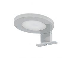 Tiger LED Badezimmerleuchte Cursa, Lampe zur Montage auf Spiegel oder Spiegelschrank, Metall, Chrom, 10 x 11,2 x 3,9 cm, 4100K ( Neutralweiß ), IP44