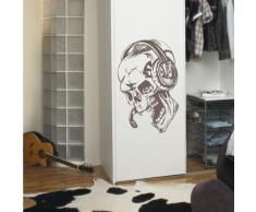 INDIGOS 4052166174305 Wandtattoo w931 Teufel Musik Wandaufkleber 120 x 78 cm, braun